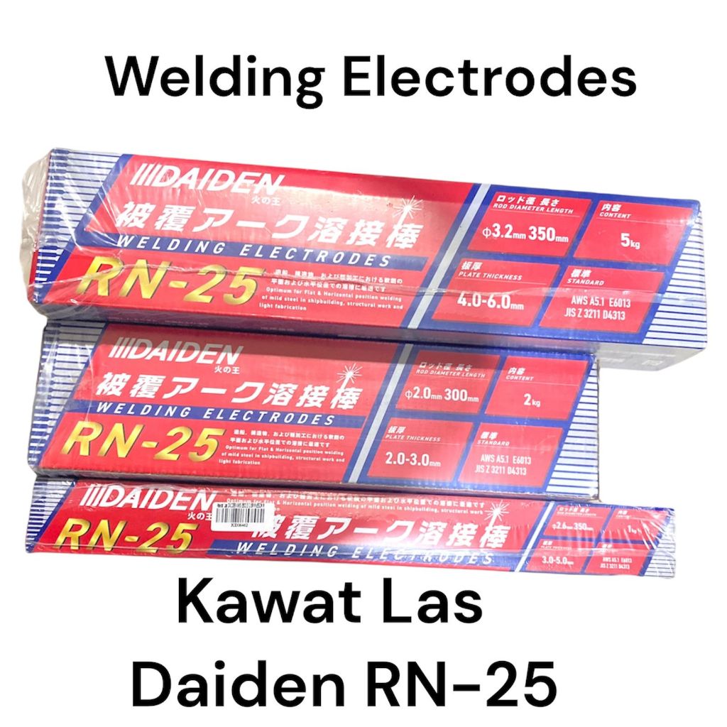 Kawat las 1 Pak DAIDEN RN-25 AWS E6013 Welding Electrodes 5 kg