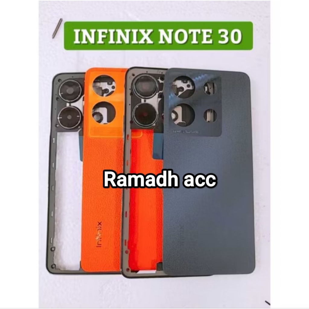 Cessing housing Fullset Infinix Note 30 Beckdoor+Bezzel Tutup mesin