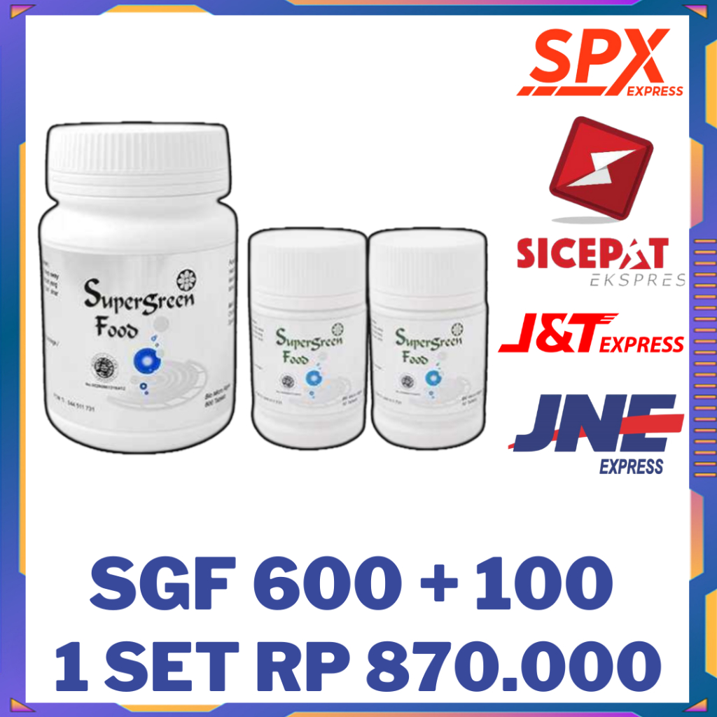 PROMO HEMAT SUPERGREEN FOOD BELI SGF 600 TABS FREE SGF 150 TABS IMUNITAS KK INDONESIA