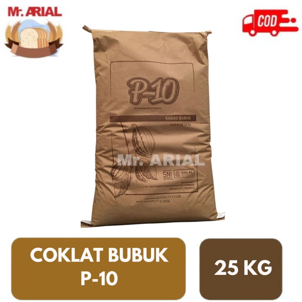 Coklat Bubuk P-10 25 kg/ coklat tawar