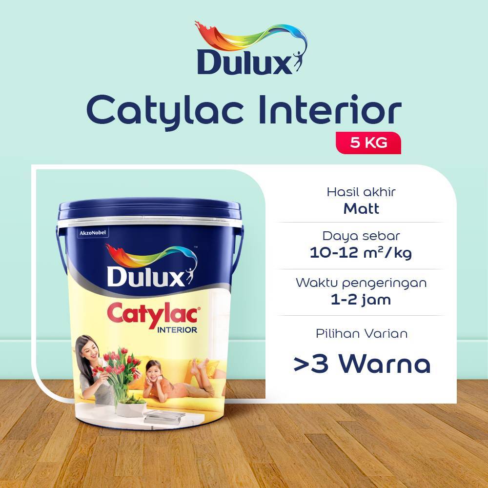 CAT TEMBOK 5KG DULUX CATYLAC EXTERIOR 5KG - CAT 3 WARNA BIRU HIJAU DULUX ORIGINAL