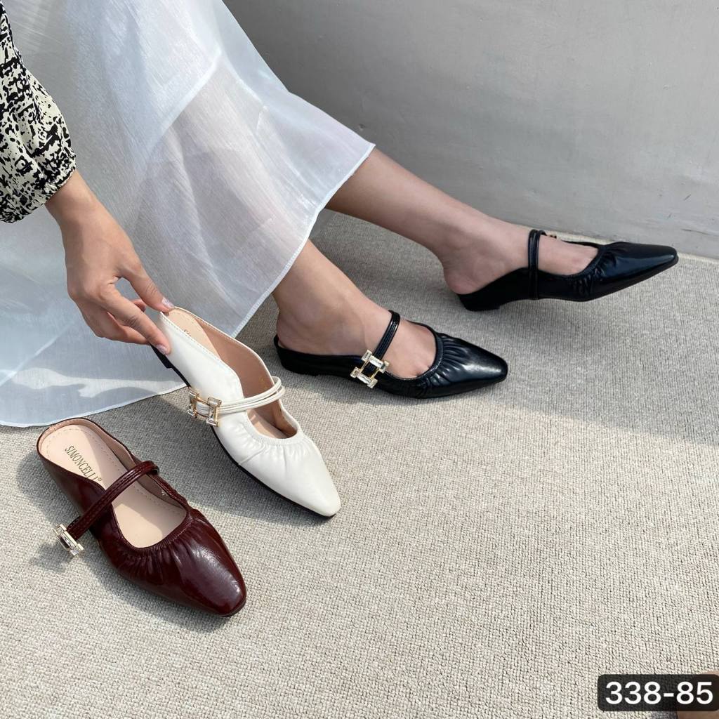 Simoncelli Sandal Wanita Flat | Sendal Flat Wanita | Mutiara | Sandal Sepatu | Sendal Teplek | Sanda