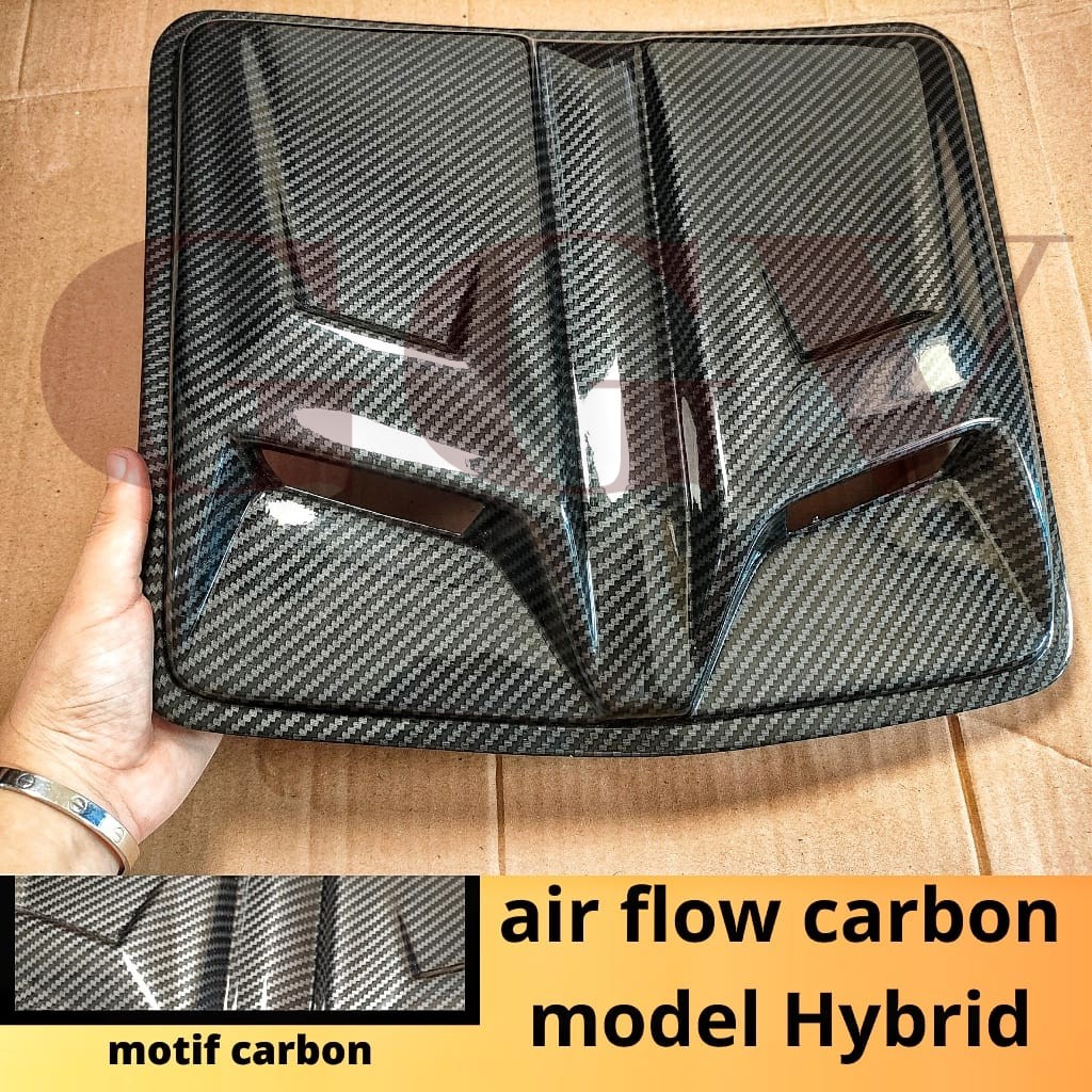 side air flow Hybrid kap mesin Full Carbon mobil univesal Fortuner Avanza Xenia Veloz Agya Rush Ayla