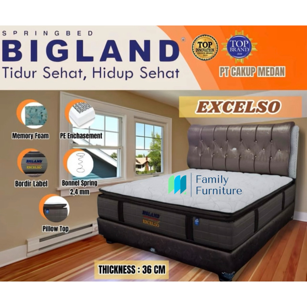 Springbed Bigland Excelso - MATRAS ONLY - 180x200