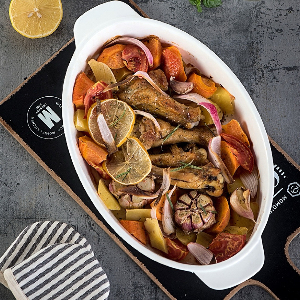 Ivory Luxe Ceramic Casserole Dish – Premium Oval Bakeware Oven to Table | Casserole Keramik
