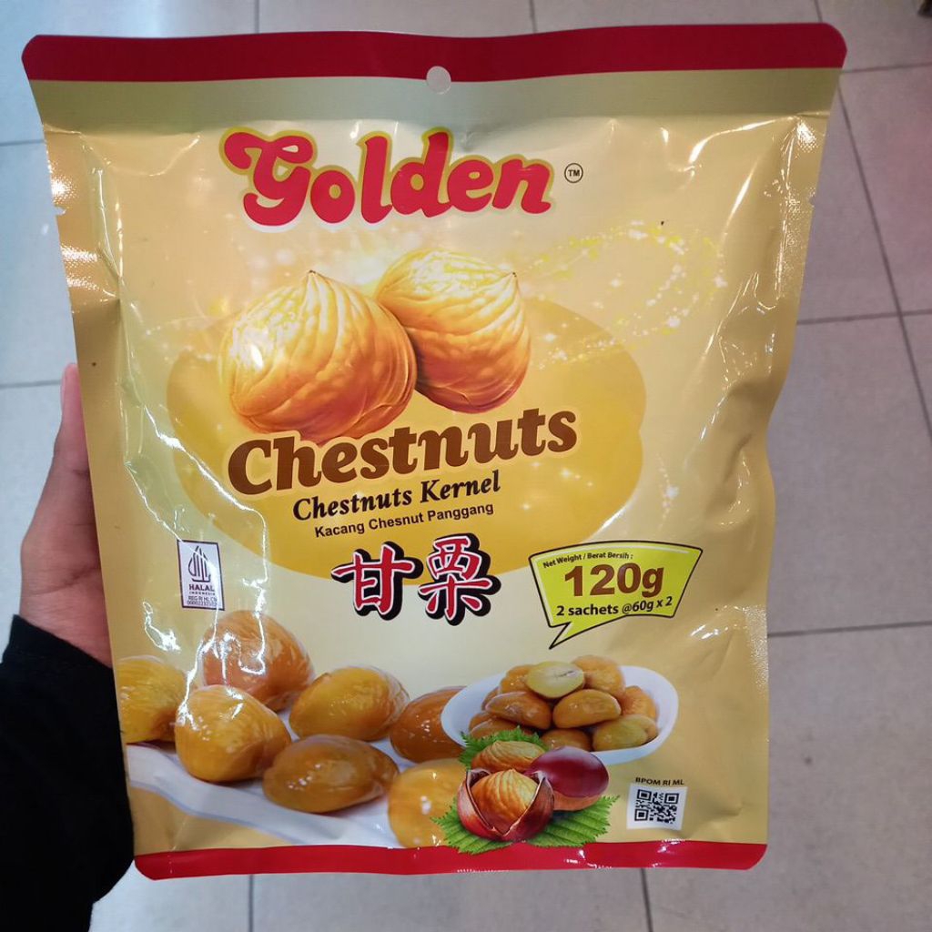 golden chestnuts kernel kacang chestnut panggang 120 gr