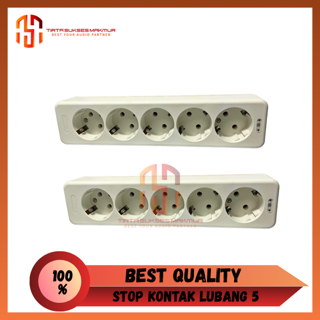 STOP KONTAK ARDE  PLUS INDIKATOR LUBANG 5 / TERMINAL KUNINGAN VISALUX