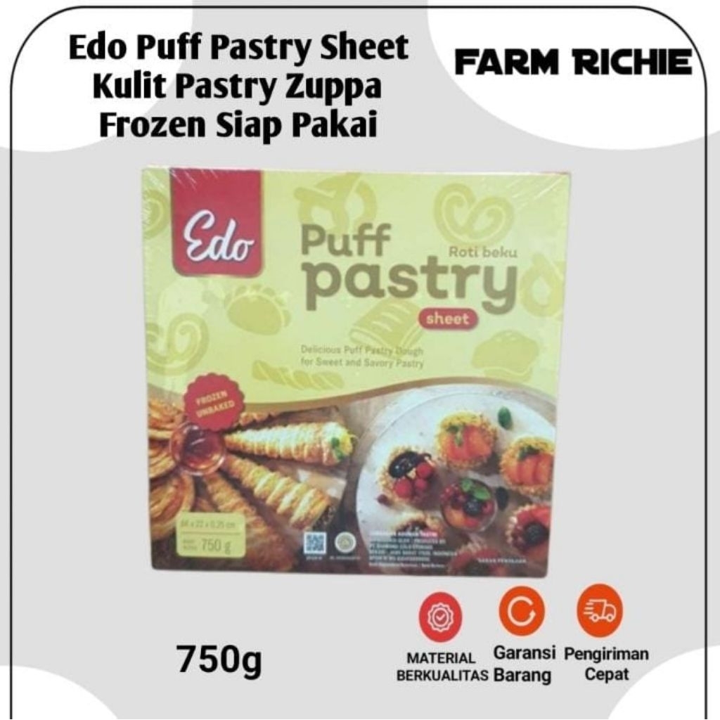Puff Pastry Sheet Frozen Zuppa Soup Kulit Pastry Siap Pakai - Puff 750 Gram
