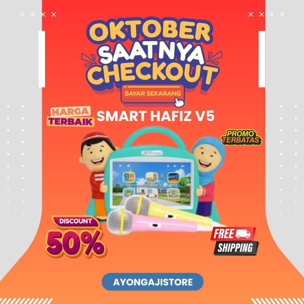 ALQOLAM Smart Hafiz Versi 5 Tablet edukasi Islam anak Free 2 Mic