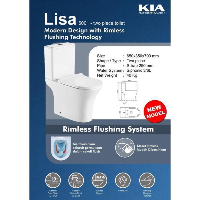 Kloset Duduk KIA Lisa 5001 / Monoblock / Toilet Duduk KIA Lisa