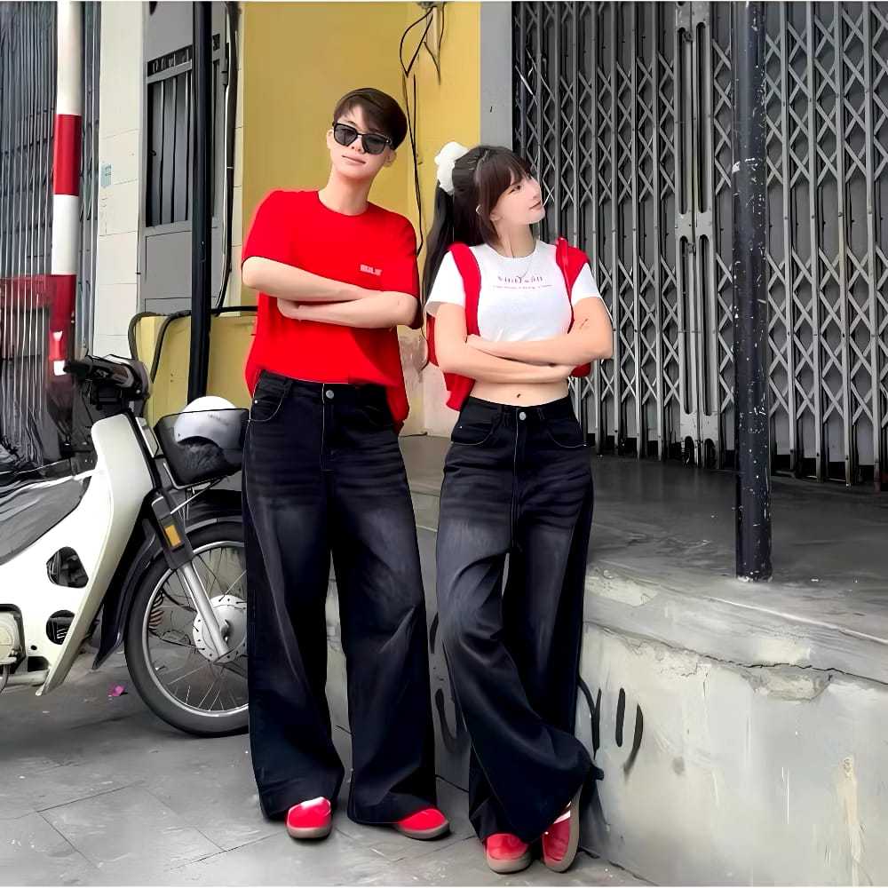 Celana Skena Jeans Panjang - Skena Jeans Gombrong - Celana Jeans skena Couple - Celana Jeans Panjang