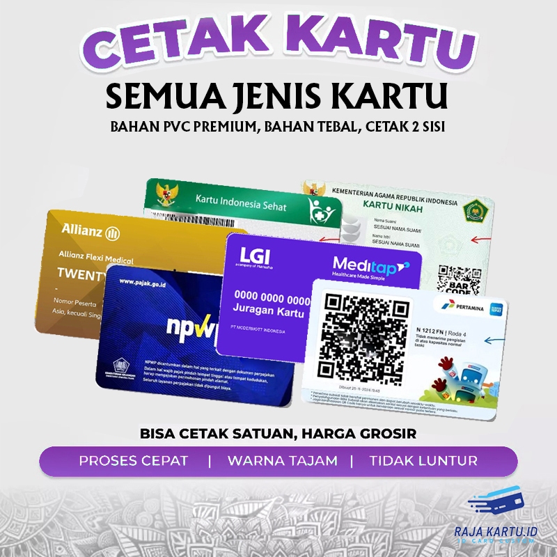 Costum Cetak ID Card PVC Premium Kartu Member Kartu Pelajar Kartu Anggota Digital Fisik Kartu P Bisa