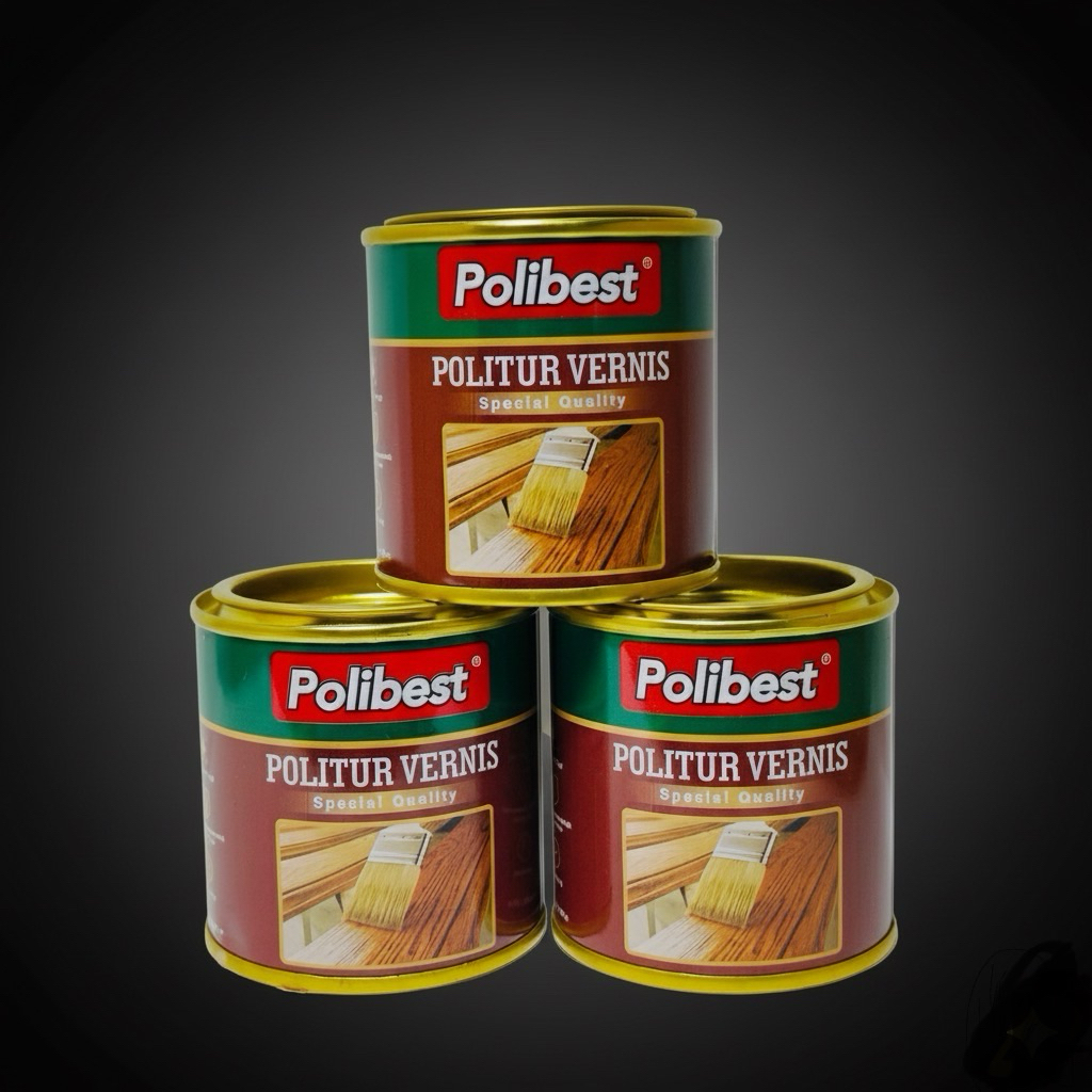 POLIBEST Cat Kayu POLITUR 200 cc , Pelitur Vernis BENING / Clear , plitur