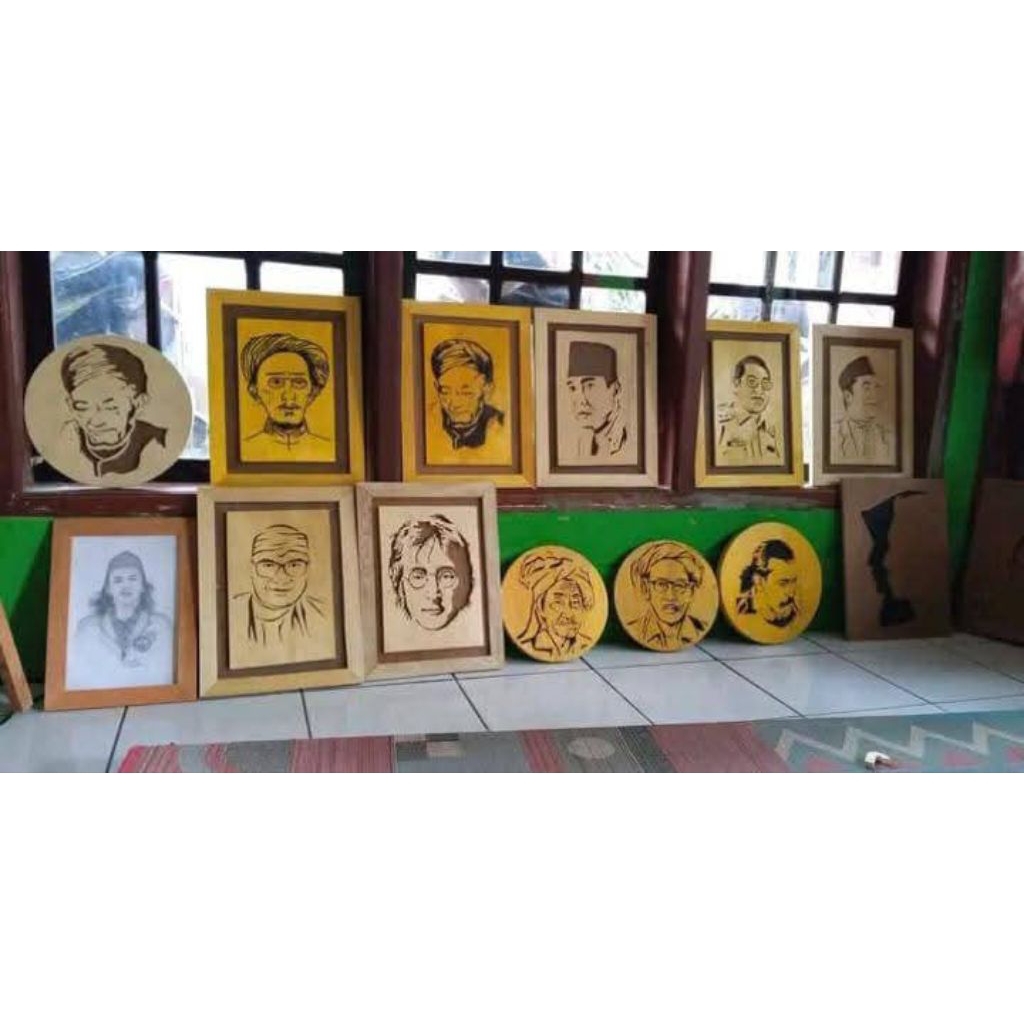 SKETSA UKIR KAYU 1 WAJAH PERSEGI