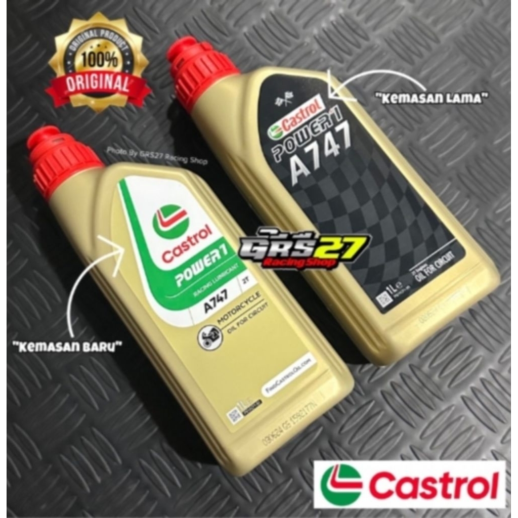 oli samping castrol A747 original 1000% motor 2tak 2t kemasan terbaru