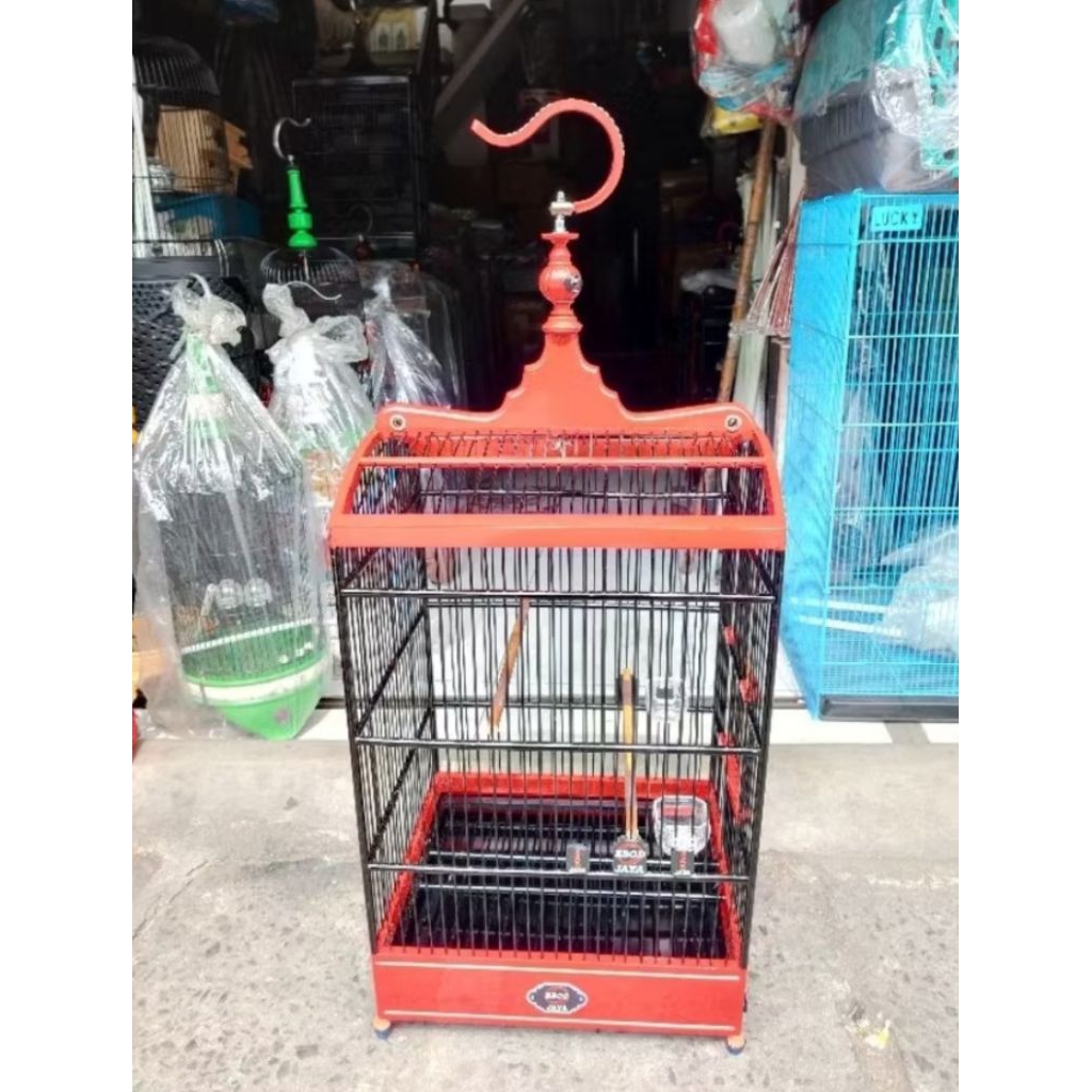 (KARGO)KANDANG SANGKAR KOTAK LIS EBOD JAYA MERAH