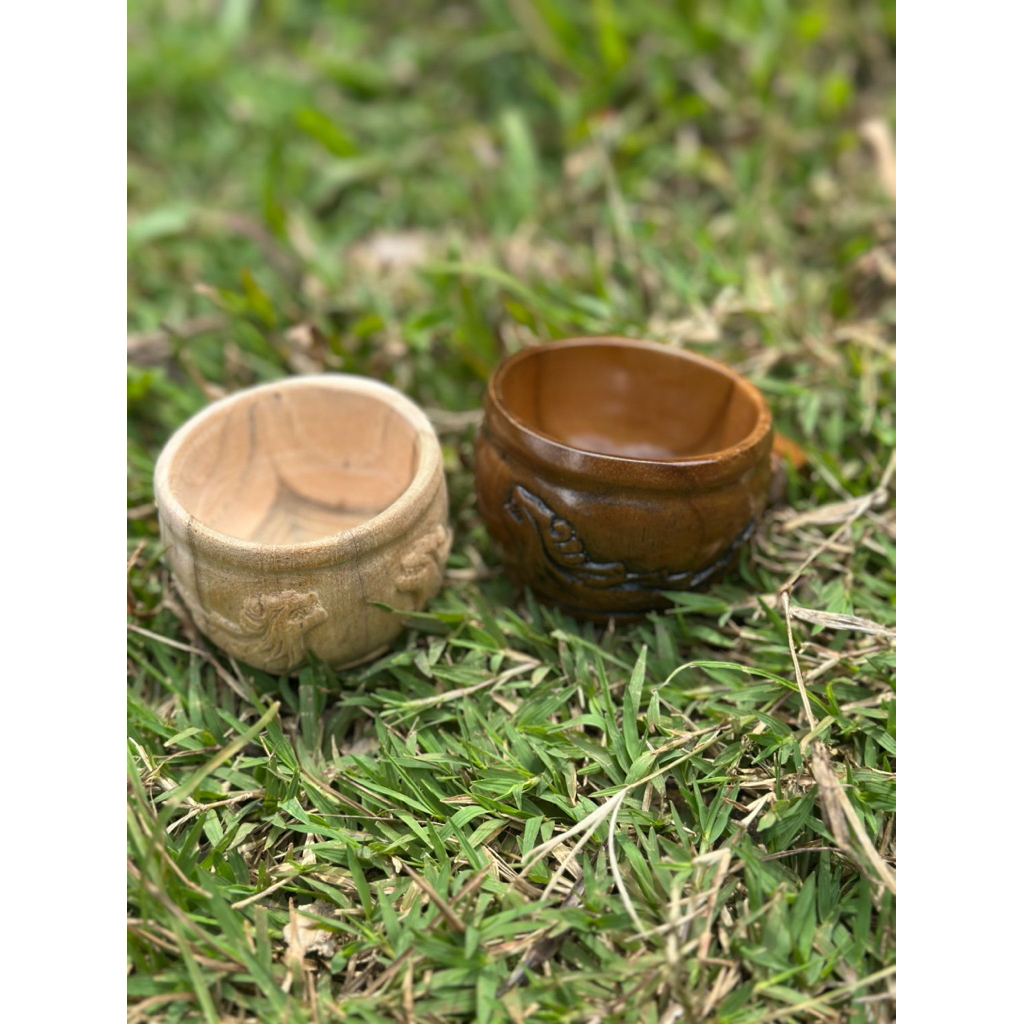 CEPUK PAKAN BURUNG KAYU JATI / Cepuk Motif Naga