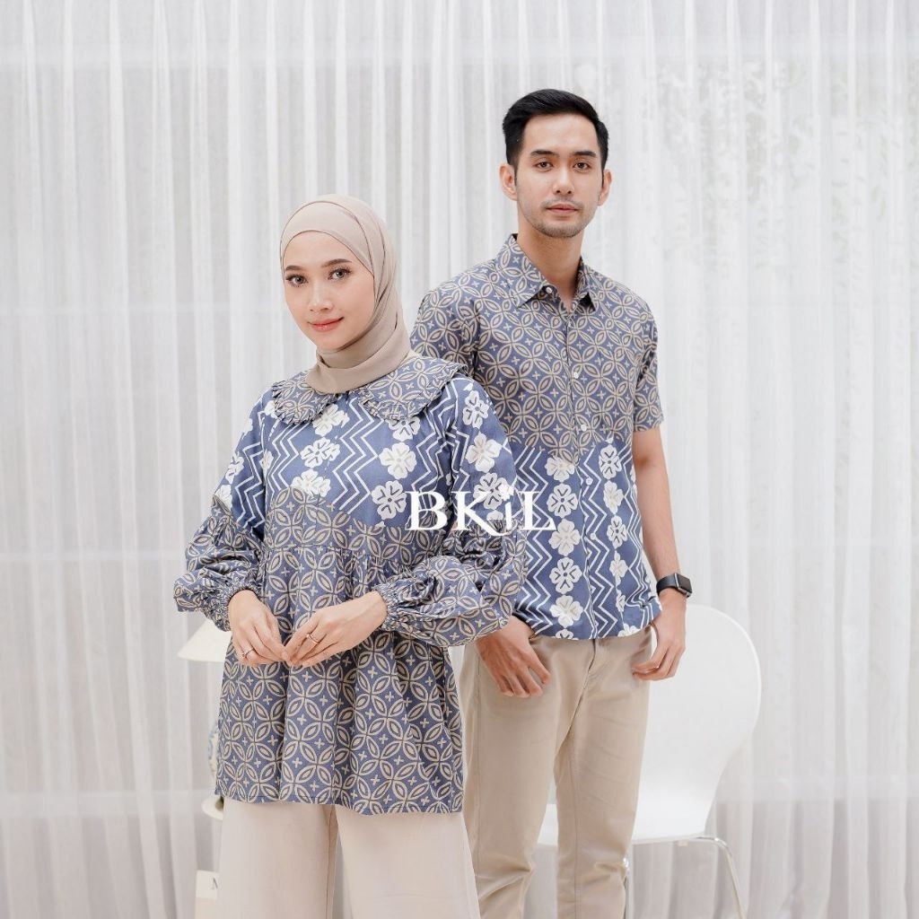 Batik Couple Amarilis Batik Blouse Wanita Hem Pria