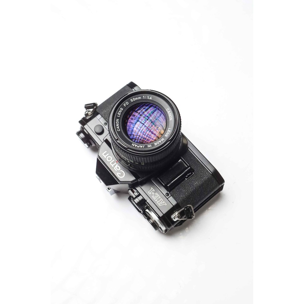 Kamera Analog Canon AE-1 AE1 Black kit 50mm f1.4 New FD NFD Super Mulus  