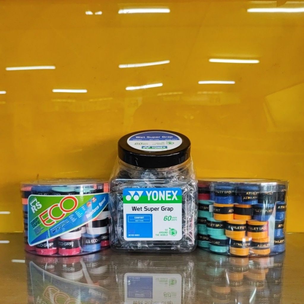 grip raket badminton/tennis original (karet)