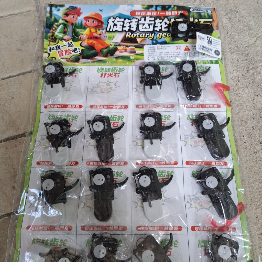 mainan tembak bunyi trok tok trolok / mainan anak laki laki / rotary gear flint / mainan viral