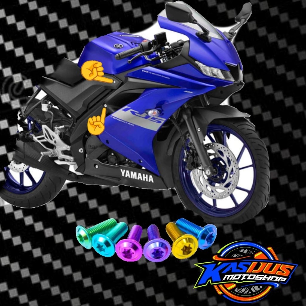 baut titanium body Yamaha R15 v3 per 1 biji