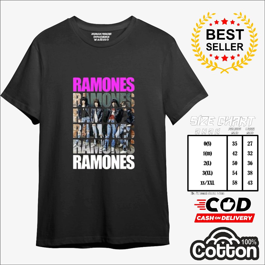 Kaos Metal / Baju metal band/edisi Ramones Private Judgment Day / T shirt Metal / Kaos Band / Tshirt