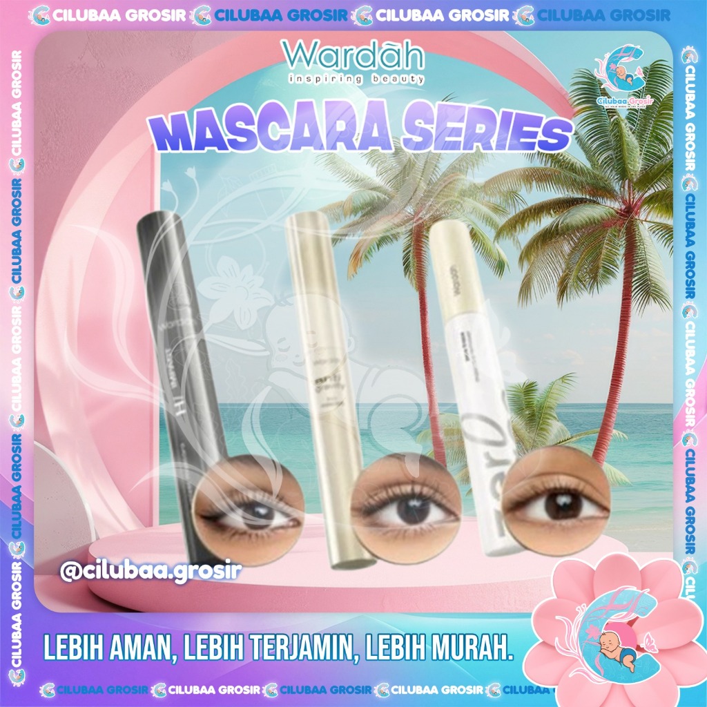 Wardah Mascara Hi-Impact Volumizer Mascara || Anti-Gravity Iron Mascara || Wardah Zero Trace Mascara