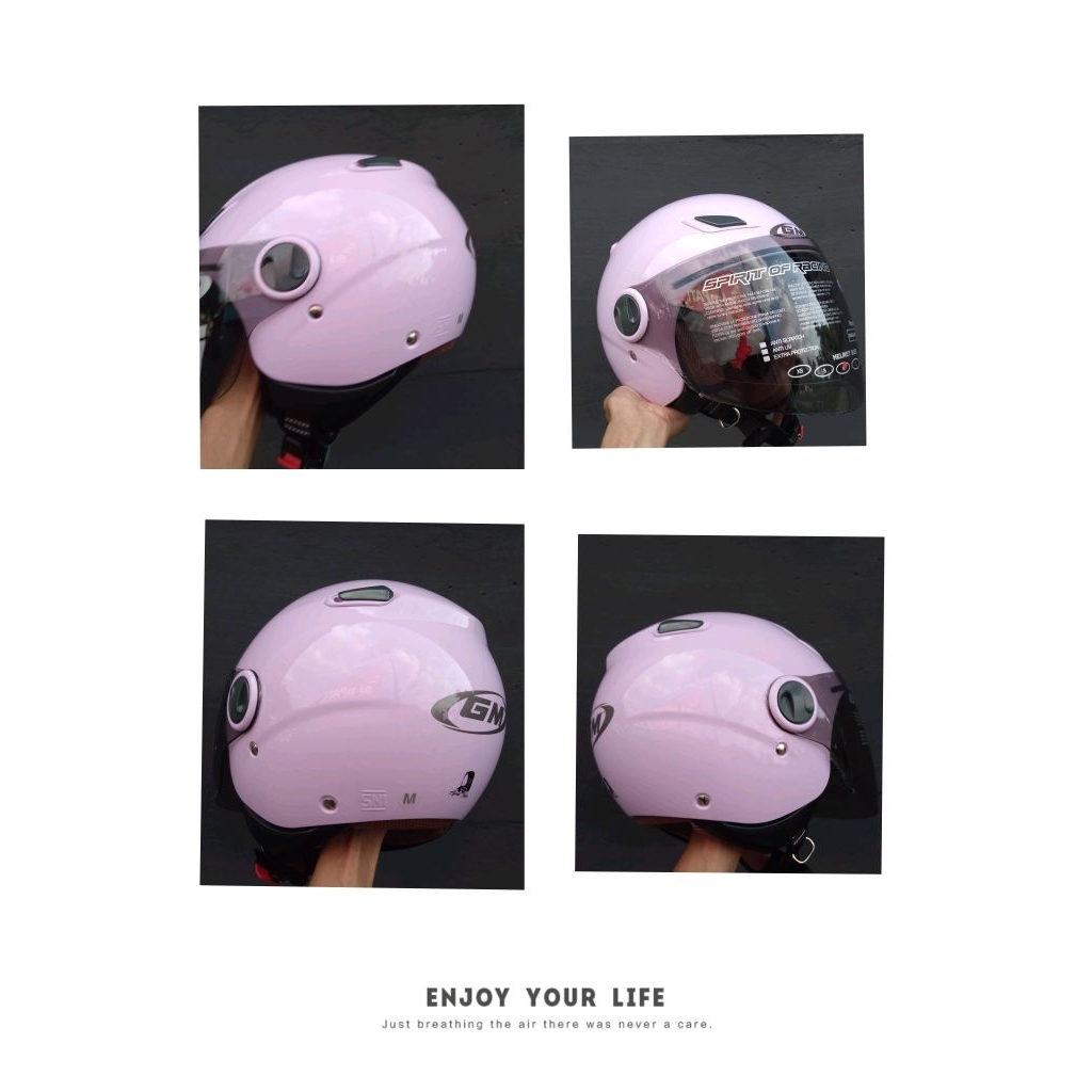 HELM GM VENUS HIJAB SOLID ORIGINAL, HELM SEPADA MOTOR VESPA & MATIC ,
