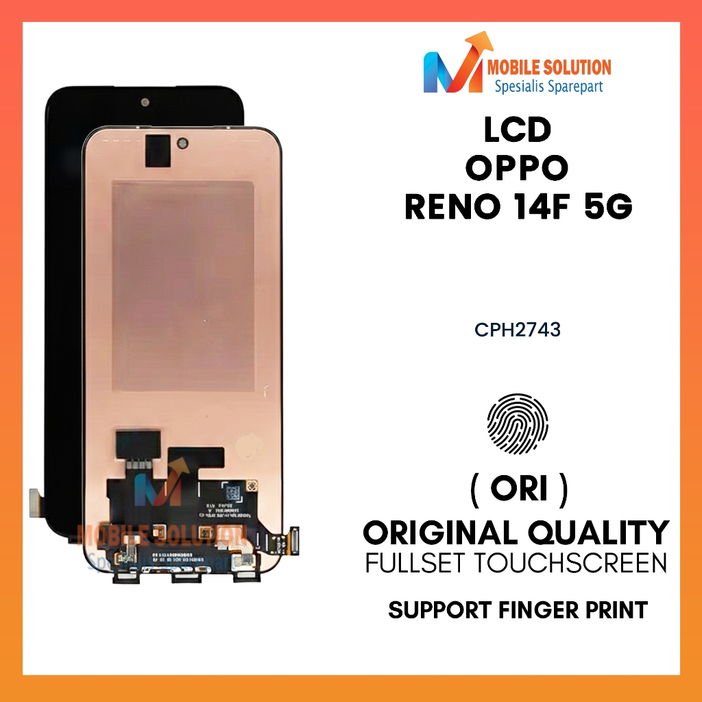 Grosir LCD Oppo Reno 14F 5G / CPH2743 - Fingerprint Fullset Touchscreen