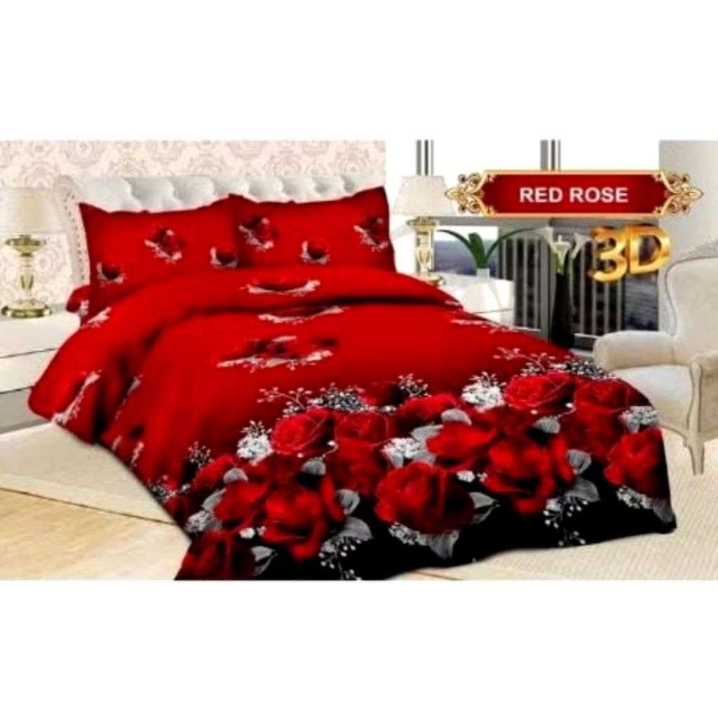 SPREI BONITA KB4 RED ROSE