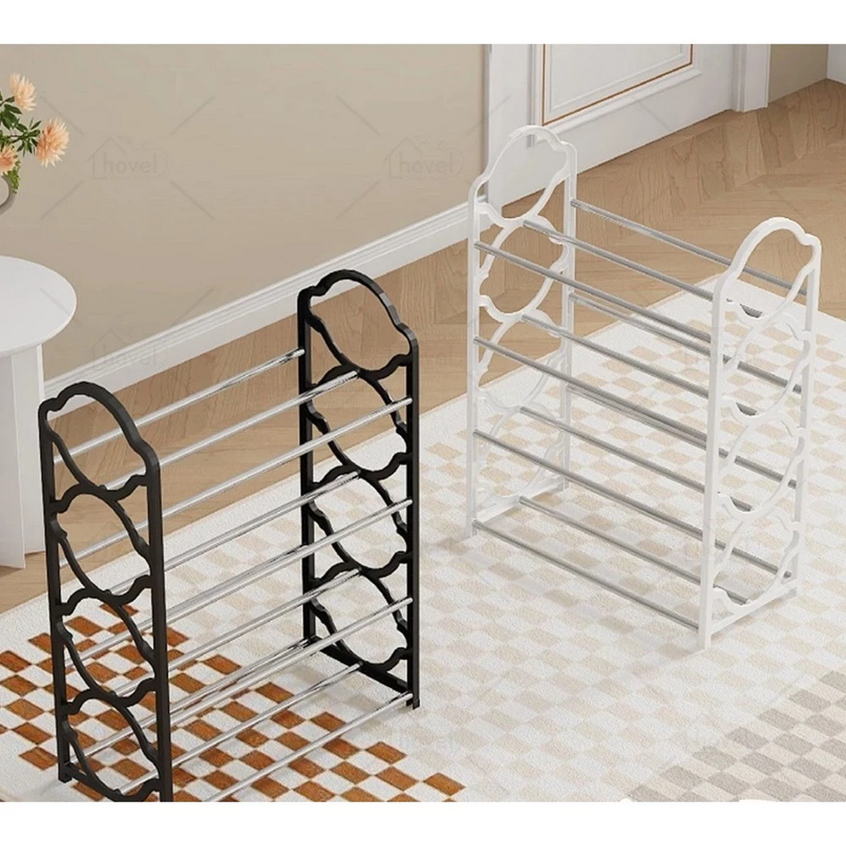 Rak Sepatu Plastik Susun Rak Sepatu Susun 5 Tingkat Tempat Sepatu Portable