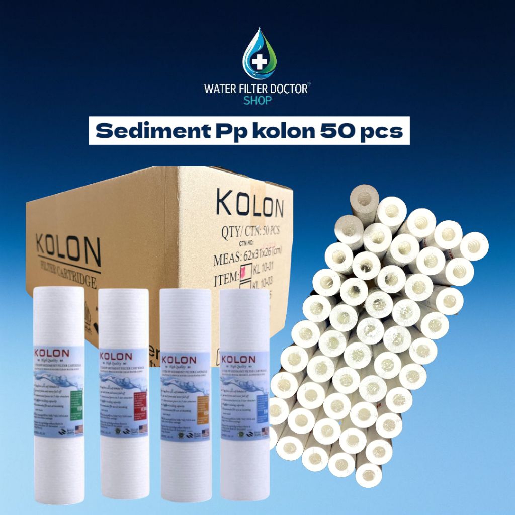 1 DUS SEDIMEN PP FILTER AIR CARTRIDGE SPUN NANO EUGENTECH WATERTECH KOLON 10 INCH 01 03 05 010 MICRO