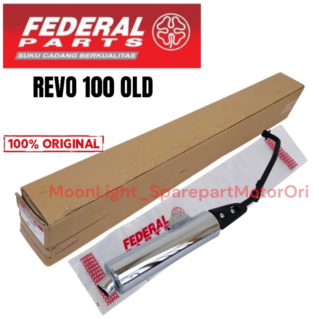 KNALPOT KVR REVO 100 OLD ORI ORIGINAL ASLI FEDERAL FP-18350-KVR-2100