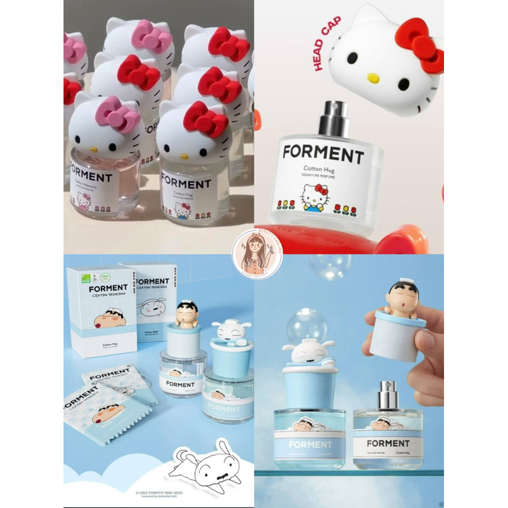 READY STOCK FORMENT SIGNATURE PARFUME COTTON HUG 50ml SINCHAN EDITION | HELLO KITTY EDITION