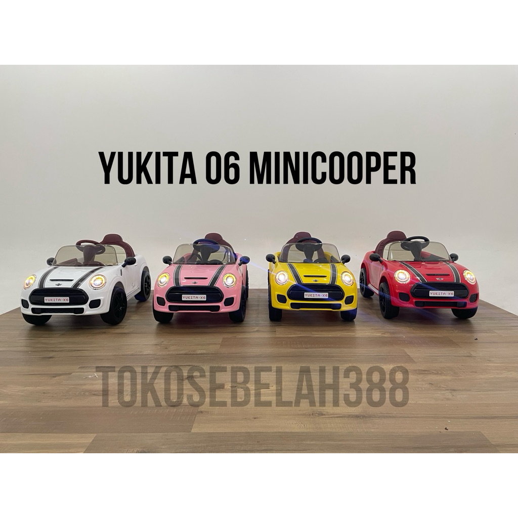 Mainan Anak Mobil Aki Mini Cooper Yukita DLS 06 - PINK