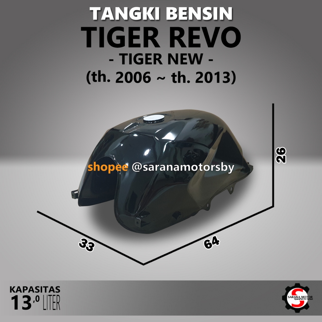 INSTAN Tangki Bensin Tiger Revo Tiger New Tirev Honda Tengki Bensin Fuel Tank Hitam Biru Merah Putih