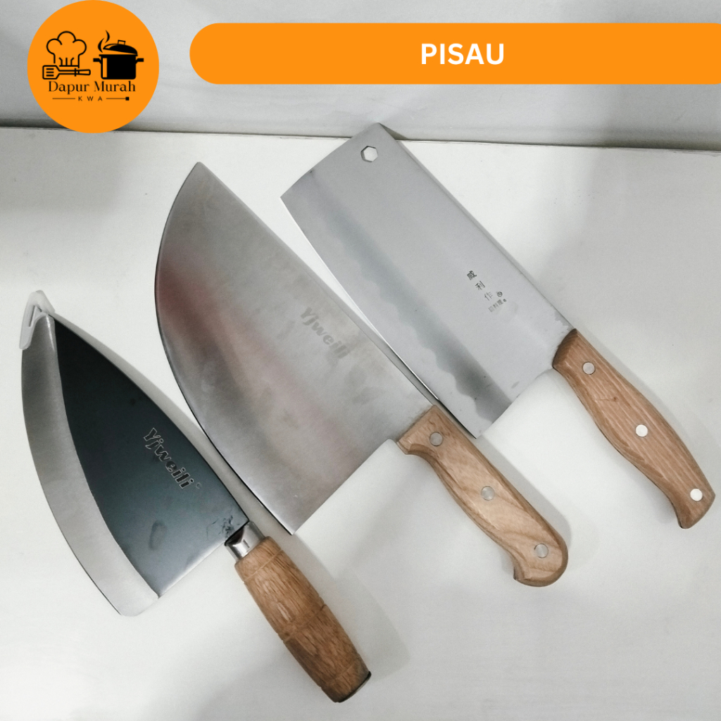 Pisau Dapur / Cleaver Knife / Butcher Knife / Black  Steel Butcher