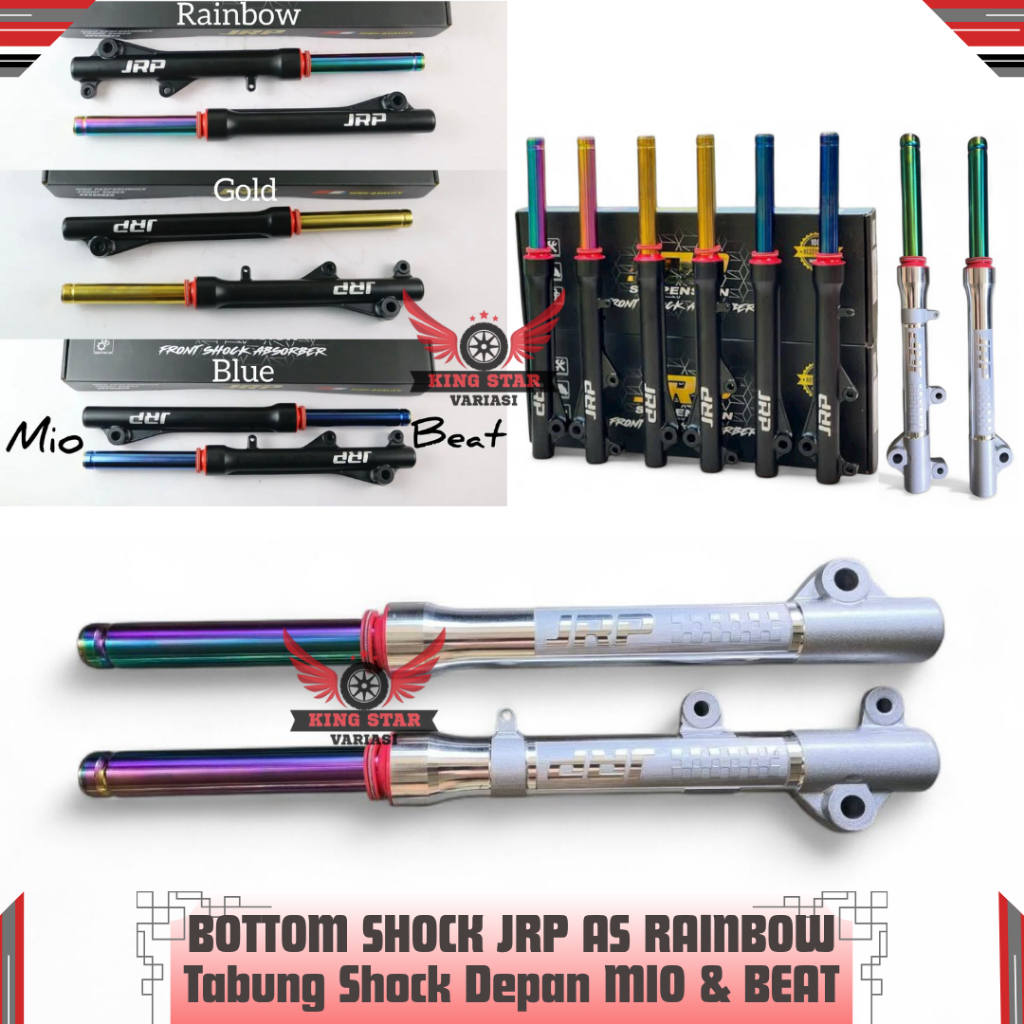 SHOCK DEPAN + TABUNG JRP UNTUK MIO SMILE/ MIO SPORTY / BEAT / VARIO / SCOOPY / JUPITER Z / FiZR / SH