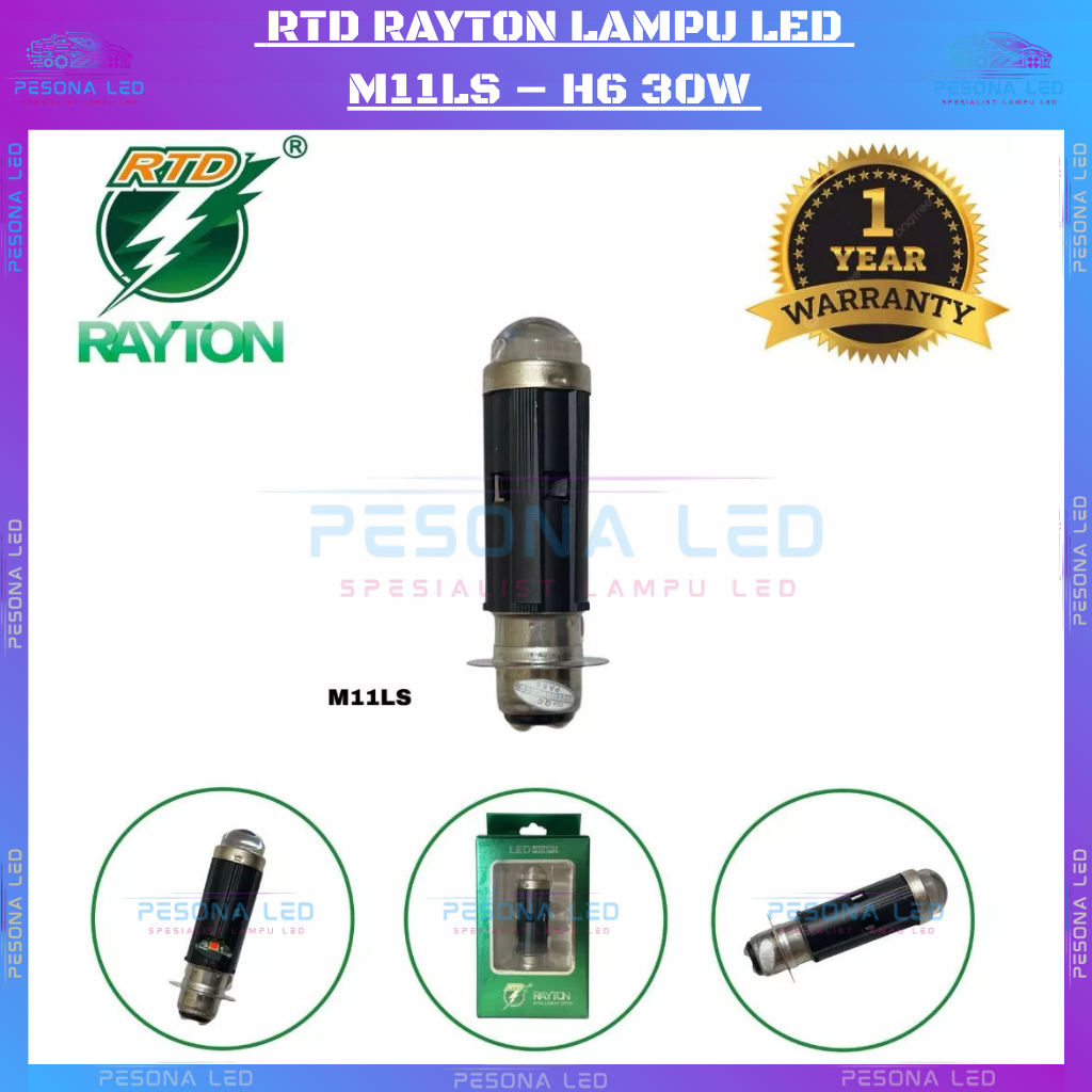 RTD Rayton Lampu Utama/ Lampu Laser / Lampu Depan Motor LED / Lampu Kotak M11LS – H6 30W