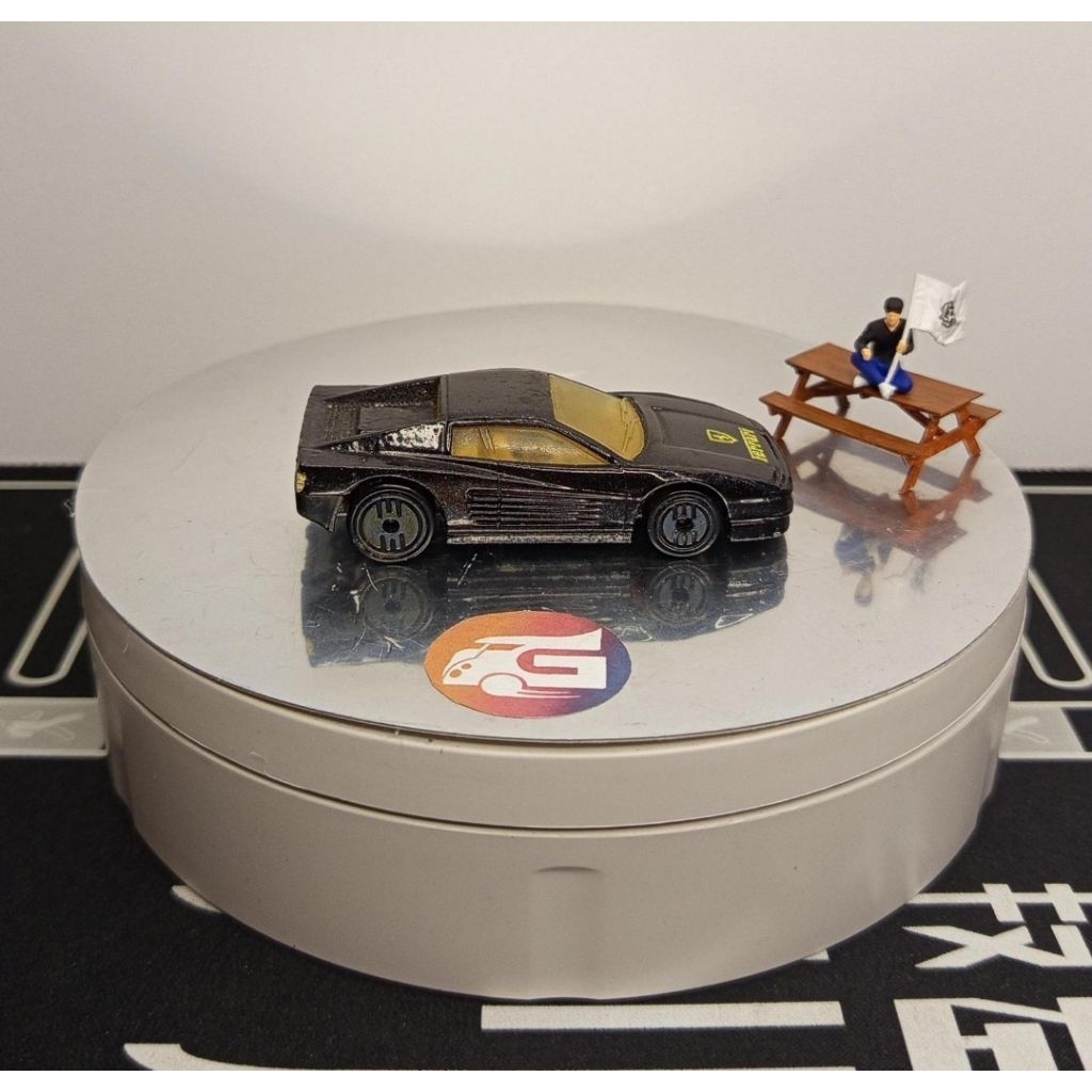 hot wheels ferrari testarossa black tahun 1991 ( not mint / VVVHTF )