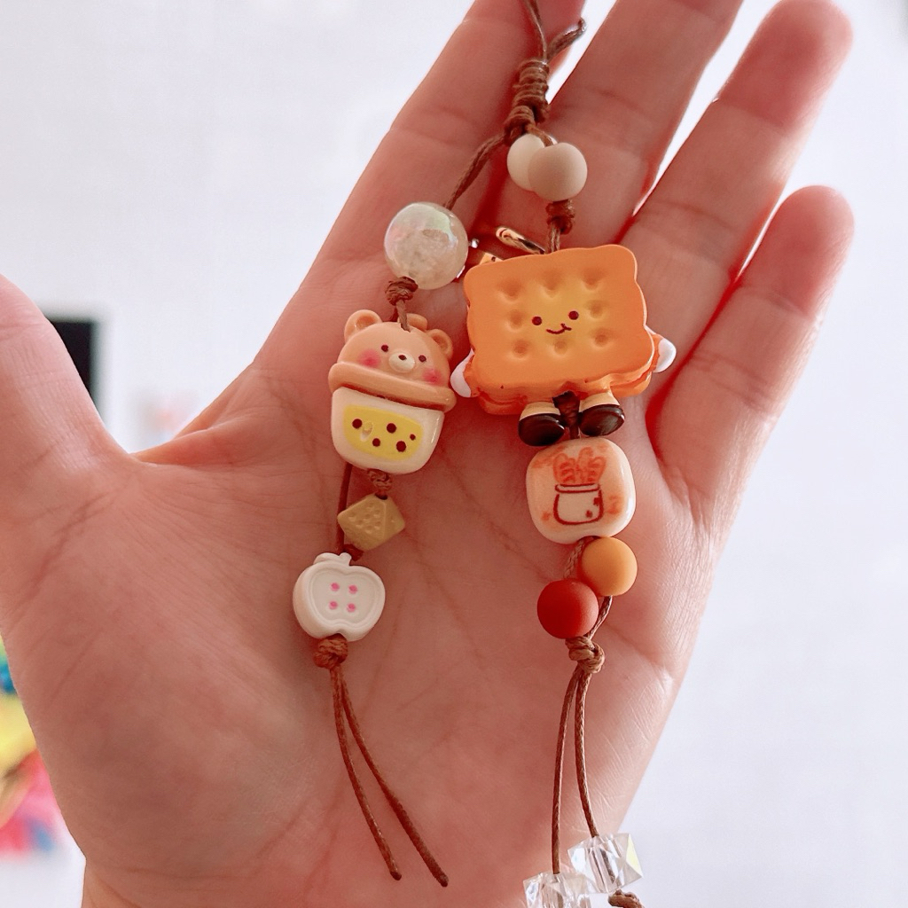 BISCUIT CROISSANT PHONE BAG CHARM GANTUNGAN JELLYCAT