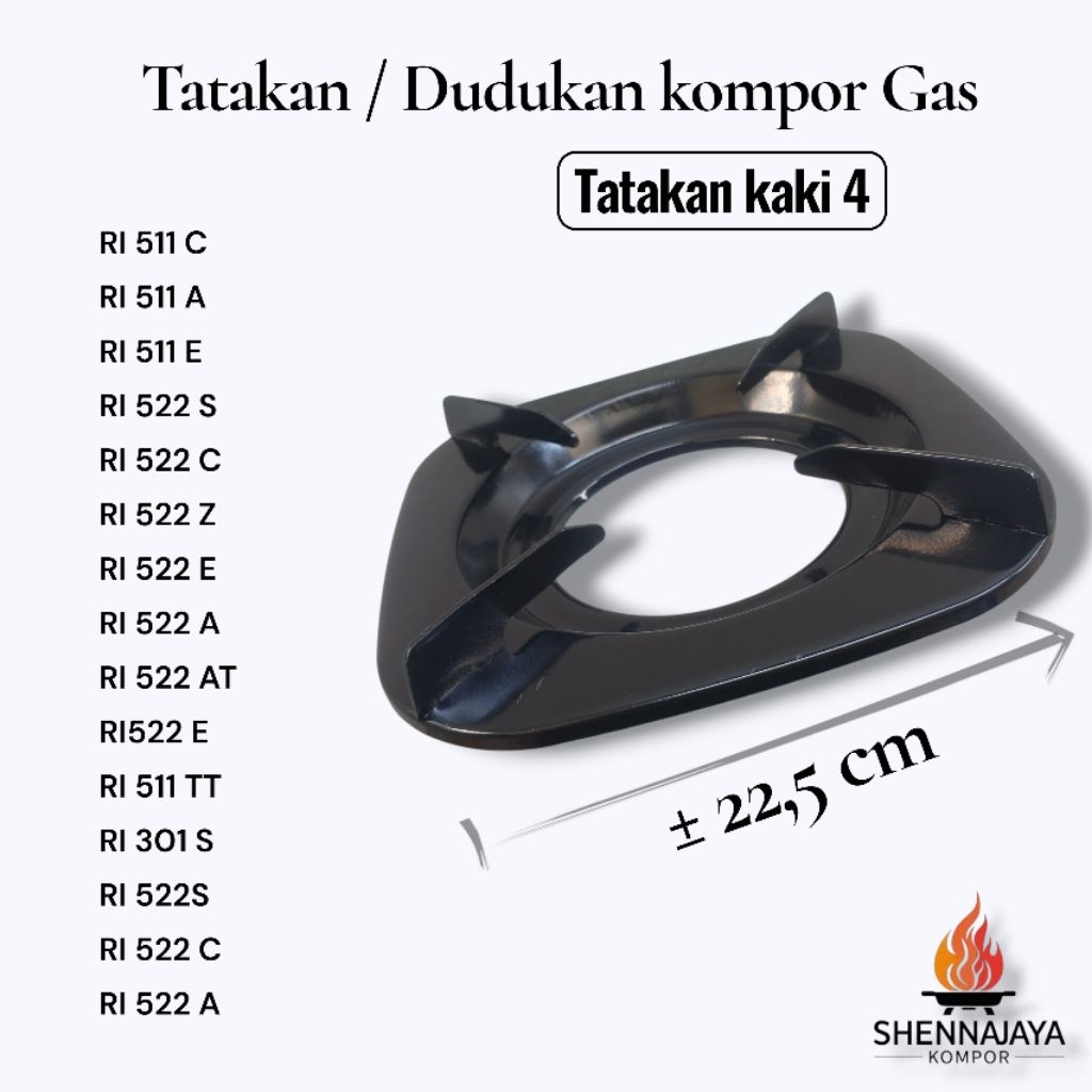 TATAKAN Kompor Rinnai 4 kaki DUDUKAN Nampan RINNAI 602AG 511A 511e 602a 522e Kotak 602 522