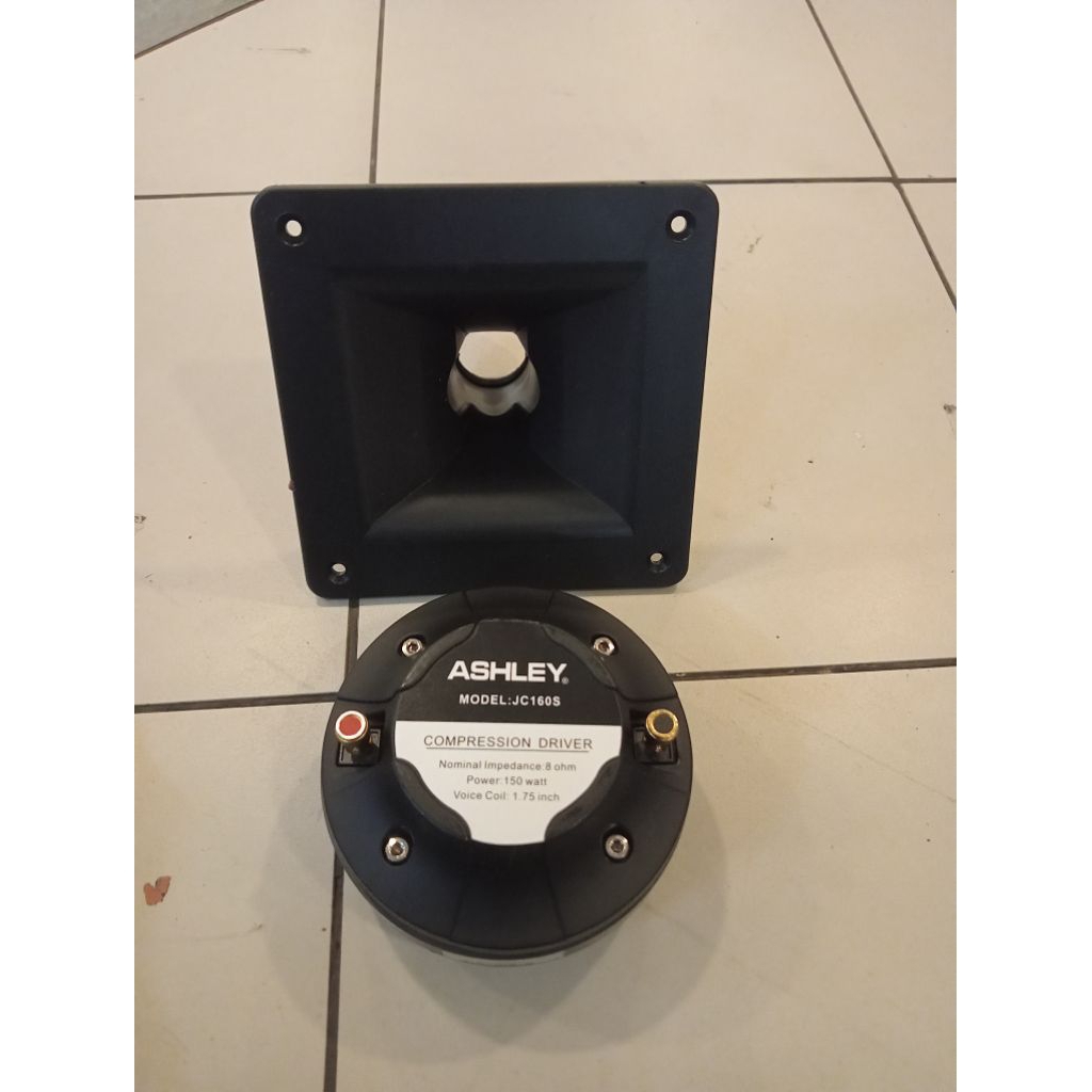 Paket Tweeter Magnet Ashley JC 160 S + Horn/ corong PVC 15x15 Compression Driver Ashley JC160S