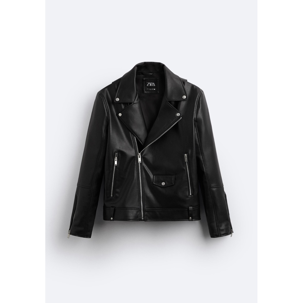 Jacket Leather Ramones Crop ZARA