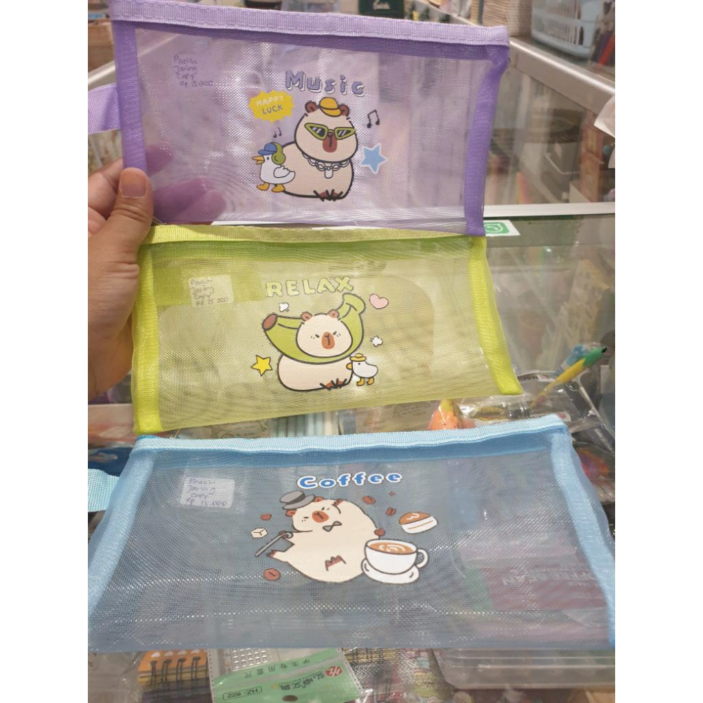 Pouch Jaring Capybara Small Pouch kosmetik pouch pensil