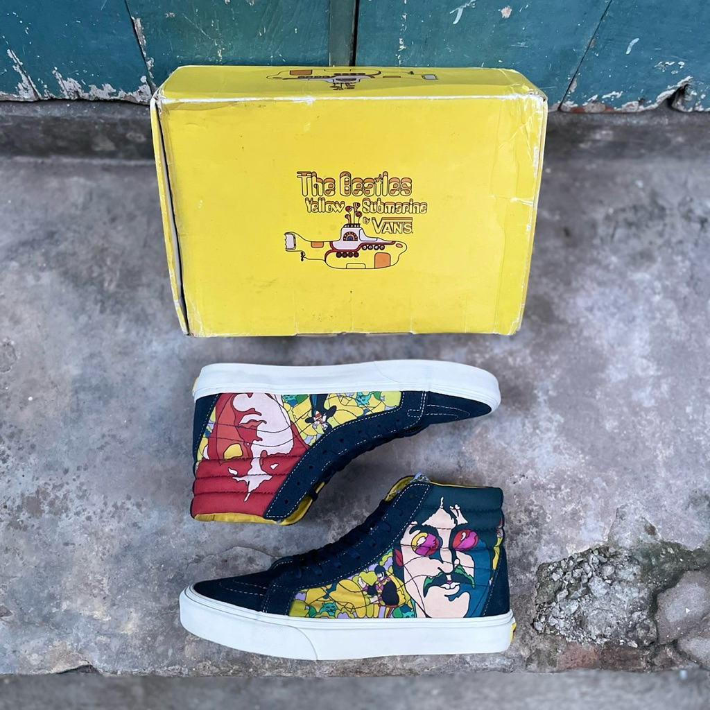 RARE VANS SK8-HI REISSUE X THE BEATLESS YELLOW SUBMARINE ORIGINAL 100% TERJAMIN