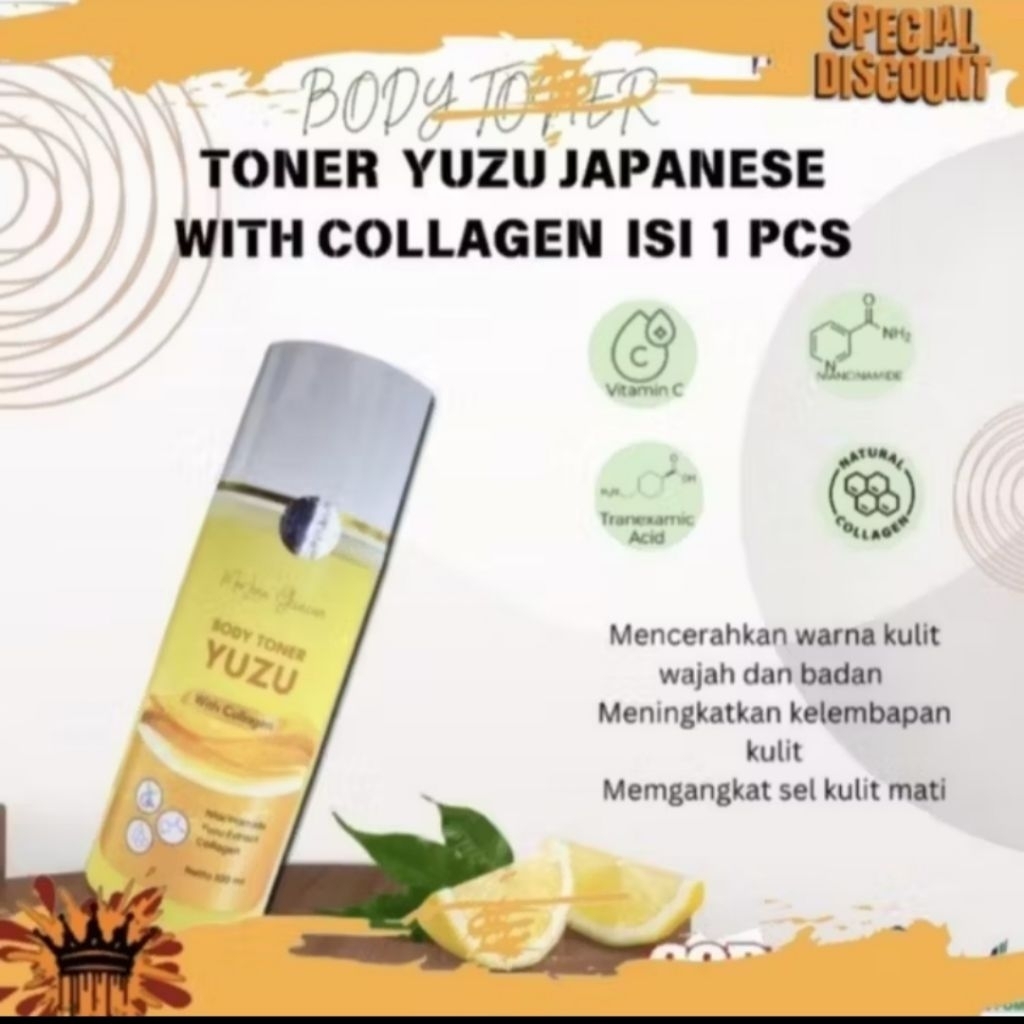 Body Toner Marlena Yuzu Collagen - Toner Badan Yuzu (1pcs)
