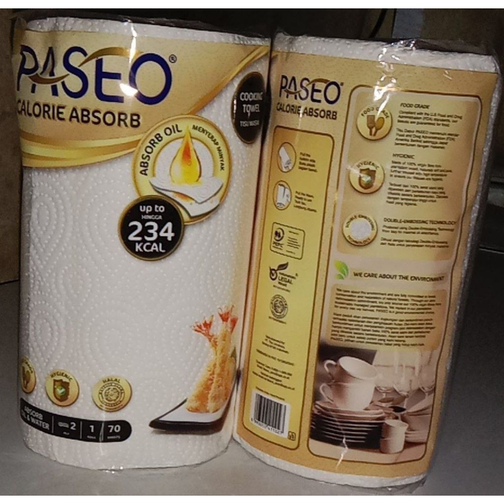 PASEO ROLL TISUE DAPUR PASEO CALORIE ABSORBE