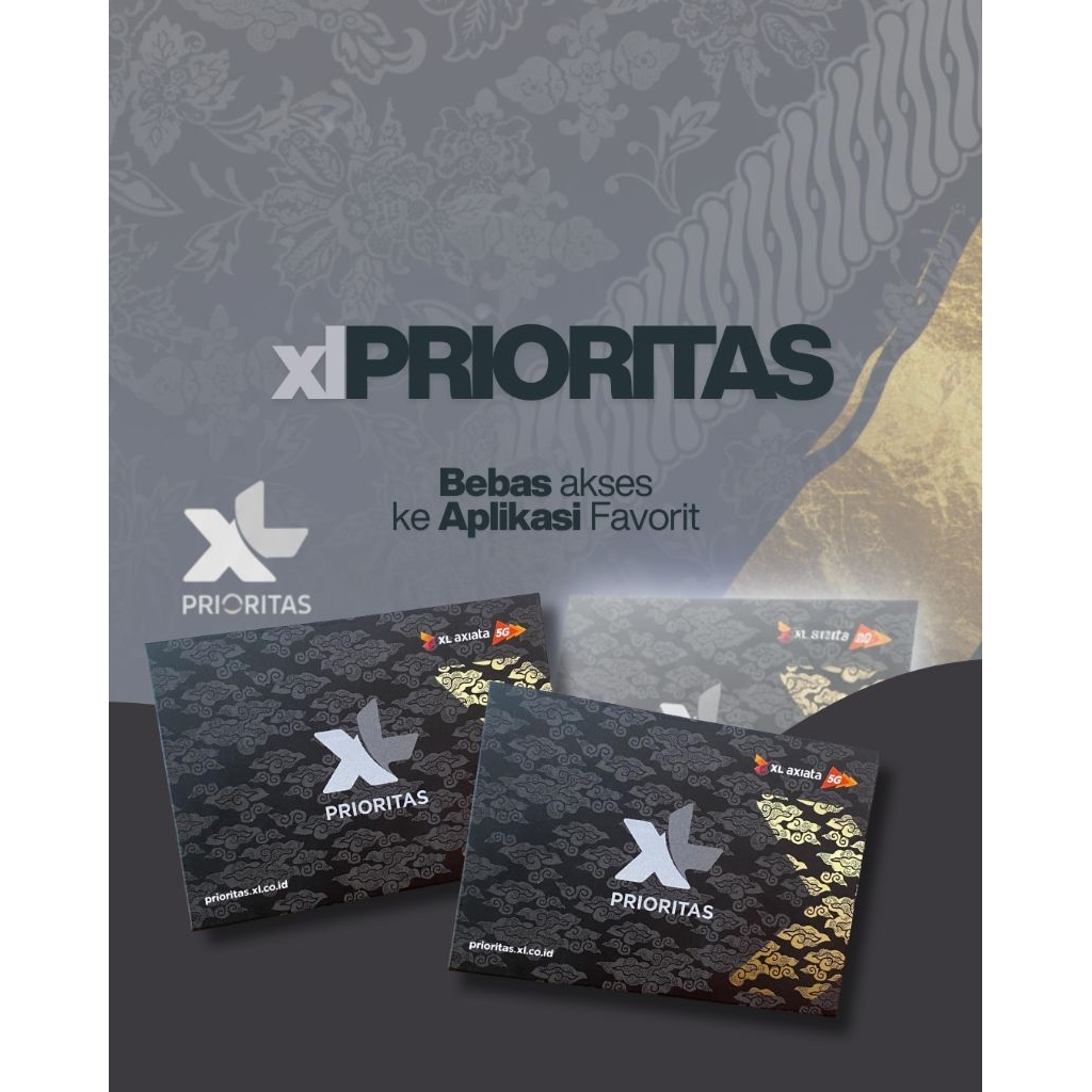 Kartu Perdana XL Prioritas Silver 40GB • Bonus Nomor Cantik 11 Digit